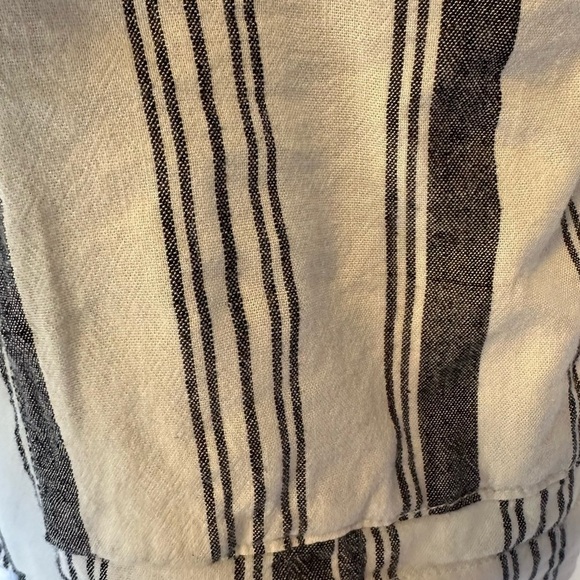 TORRID Striped Linen Blend Blazer Womens Plus Sz 1 1X Lined Pockets Two Buttons - Picture 4 of 12